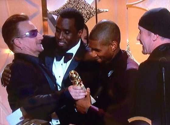 Bono Swerves Diddy at the Golden Globes