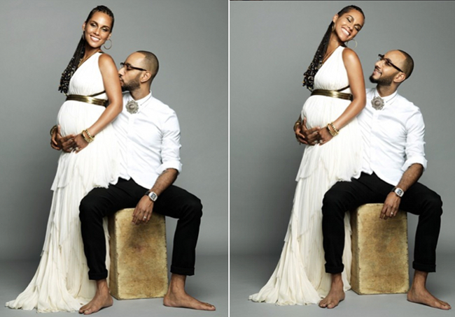 Alicia Keys & Swizz Beatz Announce Baby #2, Show Off Baby Bump In Gorgeous New Photoshoot