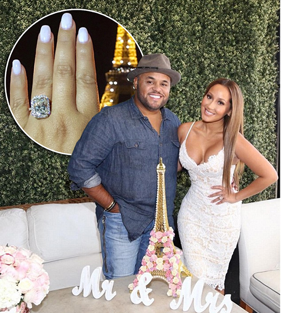 Adrienne Bailon & Israel Houghton share photos from her co-ed wedding shower